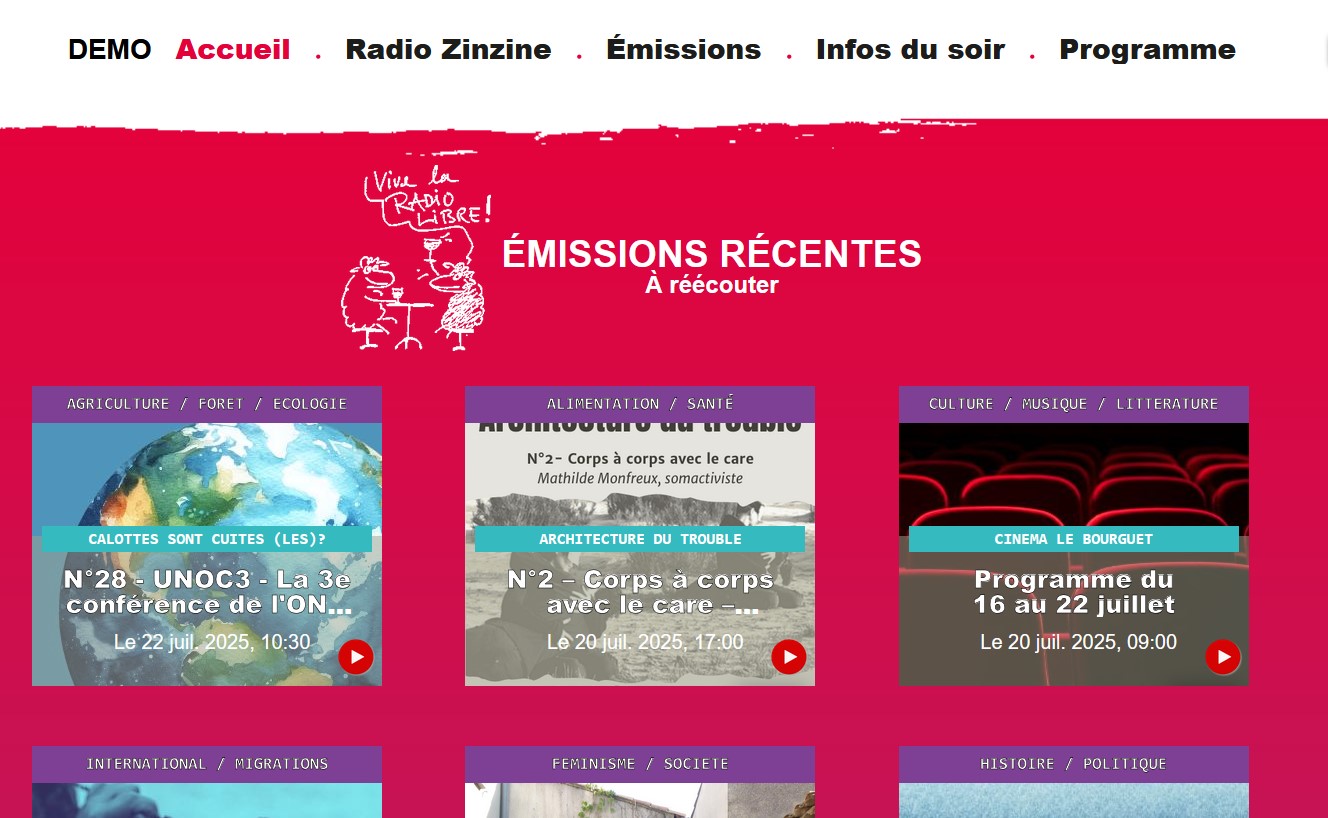 Photo de Mise en ligne du nouveau site de Radio Zinzine